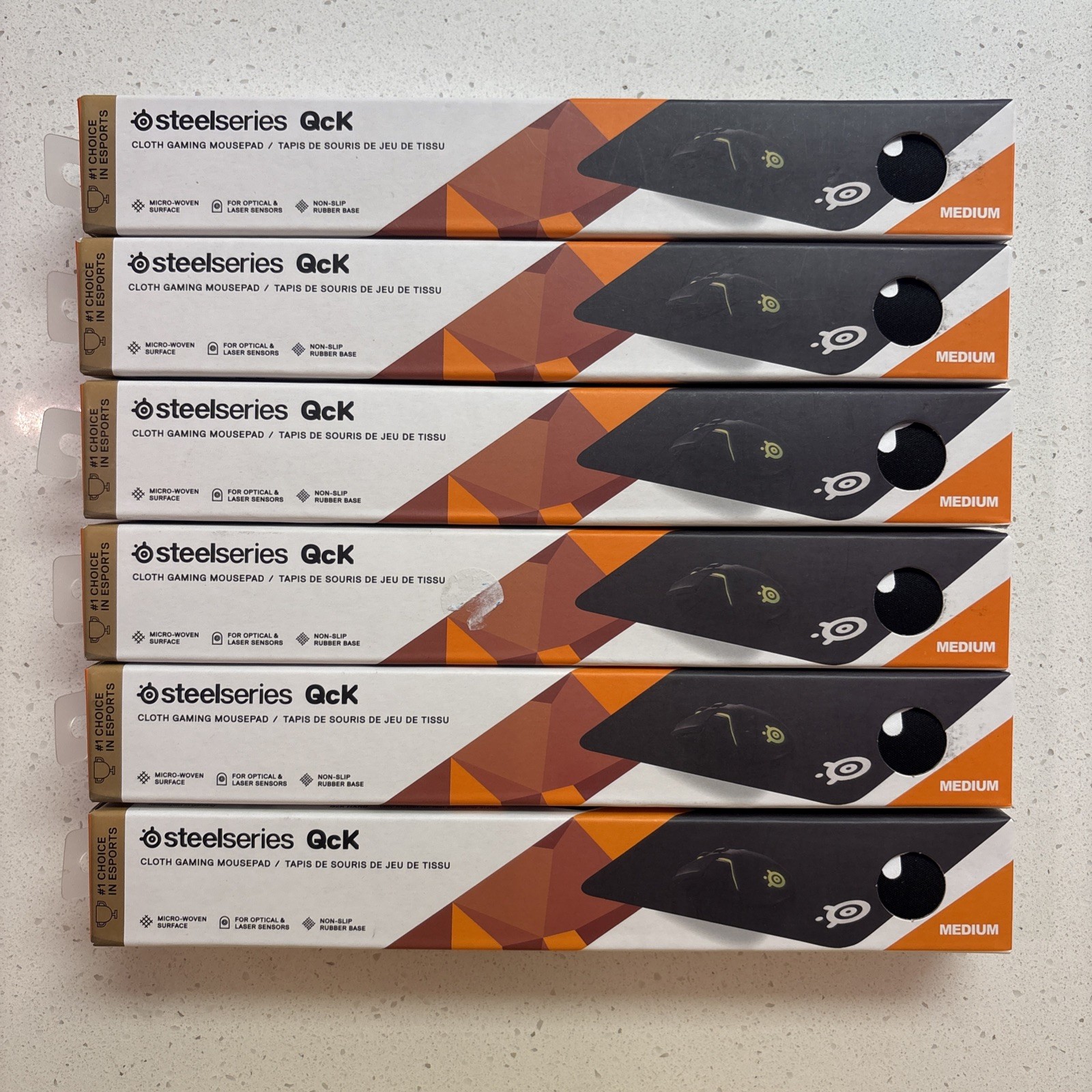 BUNDLE SteelSeries QcK Cloth Gaming Mouse Pad - Medium LOT OF 6, New Sealed