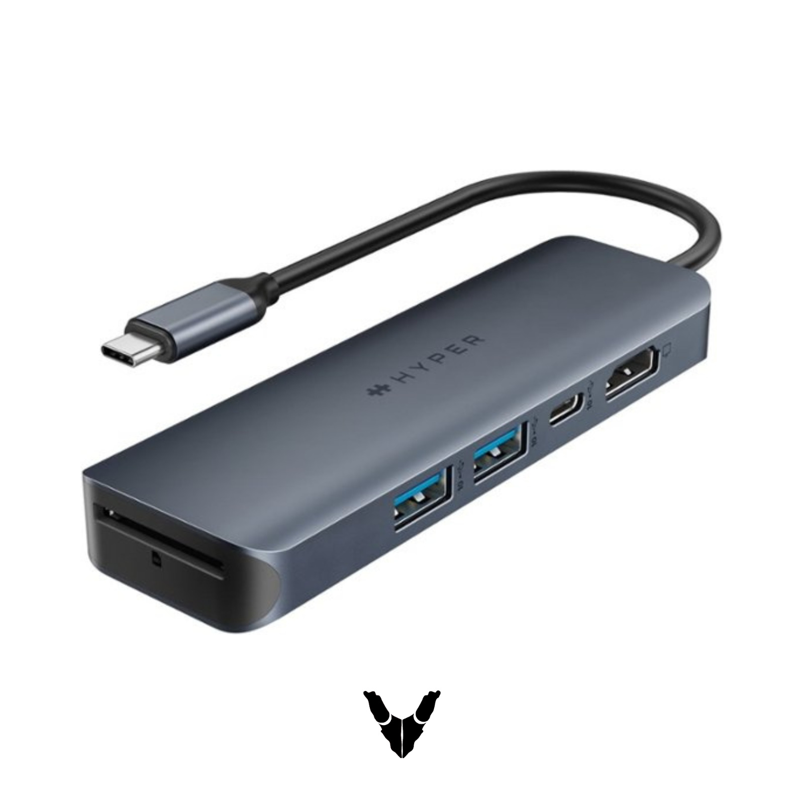 Hyper - HyperDrive Next 6 Port USB-C Hub- MacBook/PC - HD4002GL - Midnight Blue