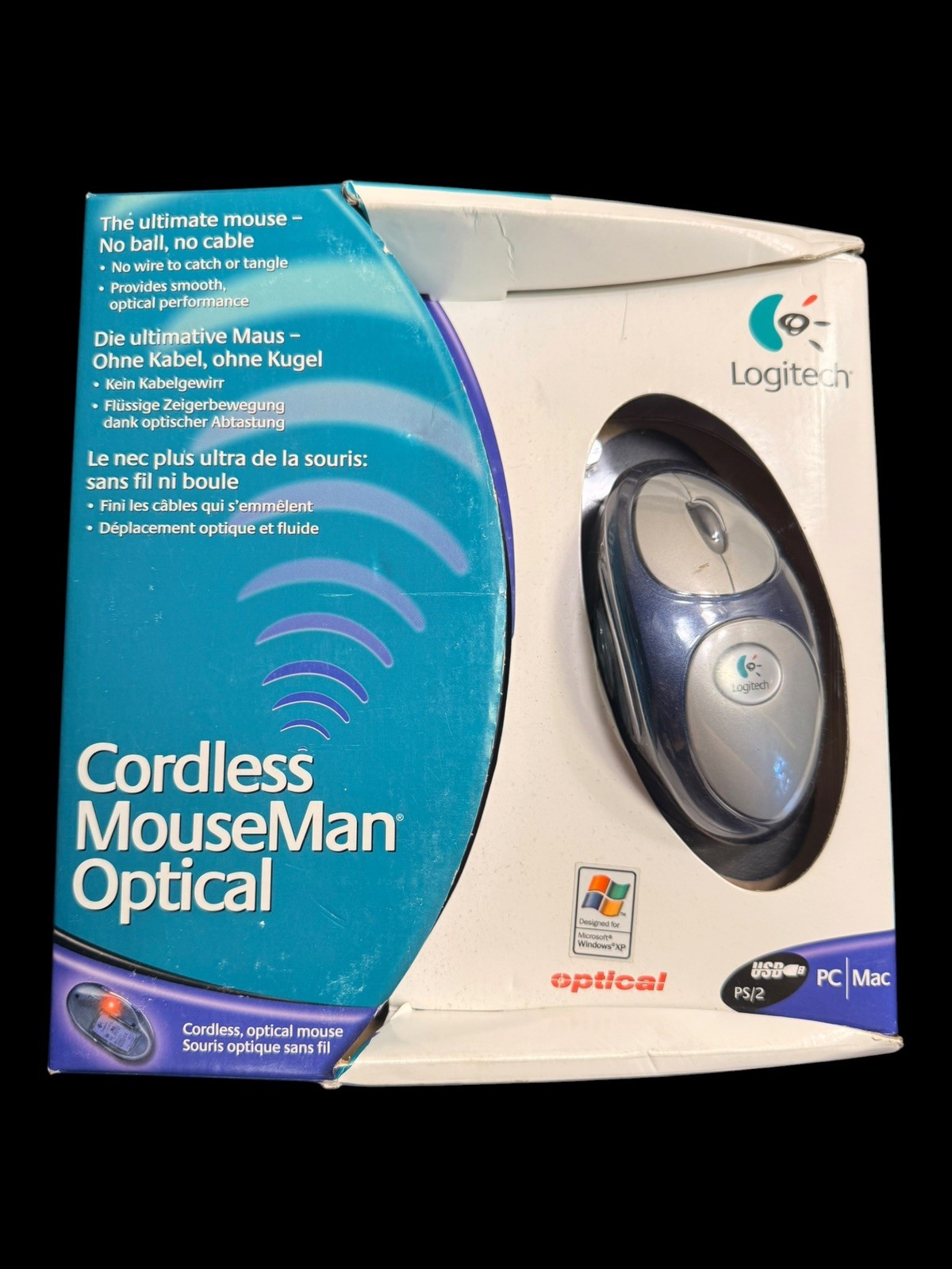 Logitech CORDLESS MouseMan Optical Works With Windows & Mac New Sealed Pkg