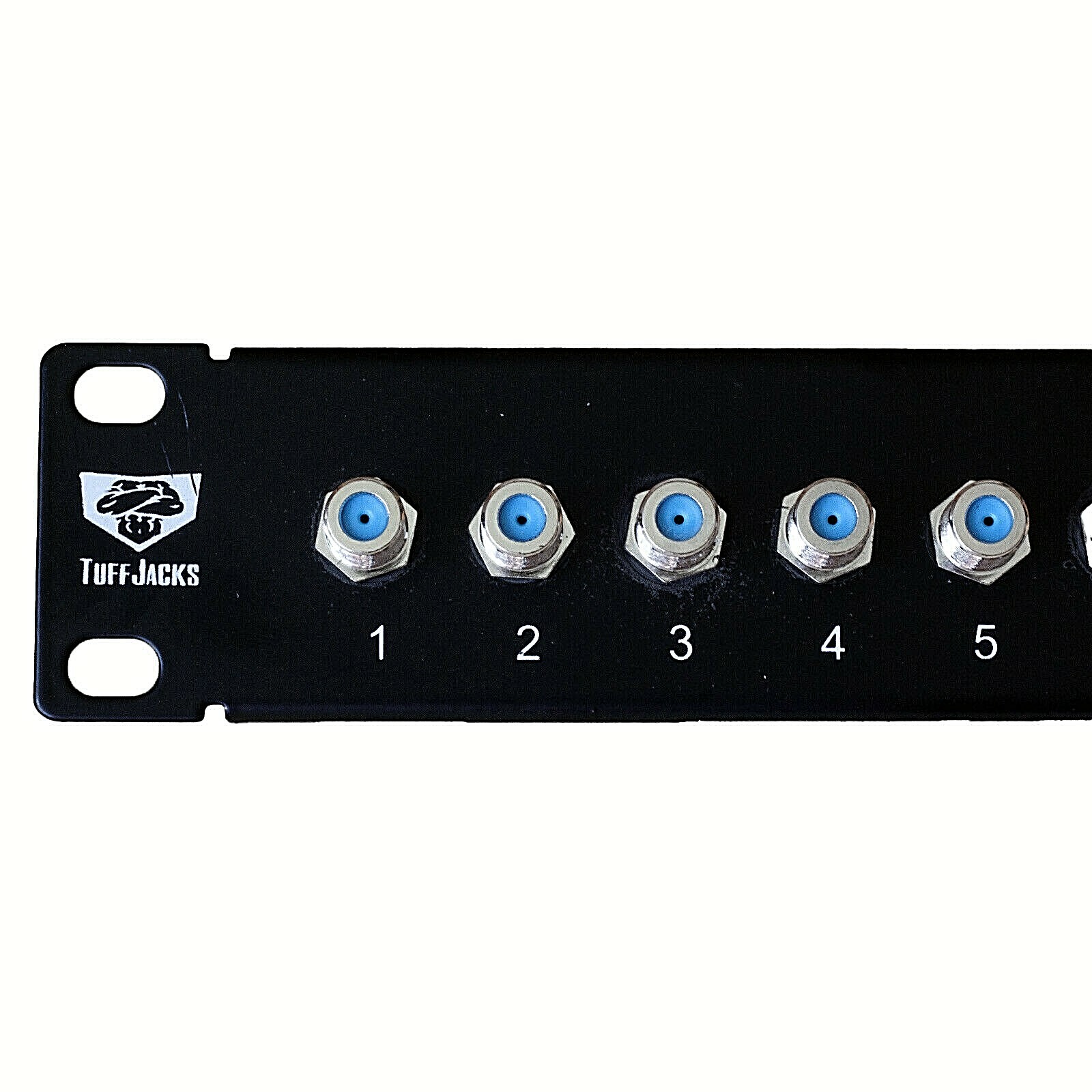 24 Port 3GHz Coax Patch Panel CATV F-81  Connector 19" Rackmount Tuff Jacks