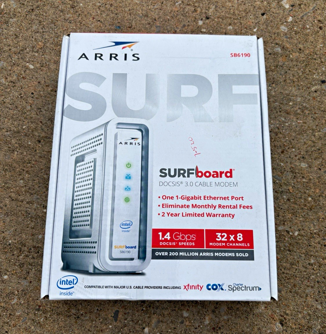 ARRIS SURFboard SB6190 DOCSIS 3.0 Cable Modem 1.4 Gbps White