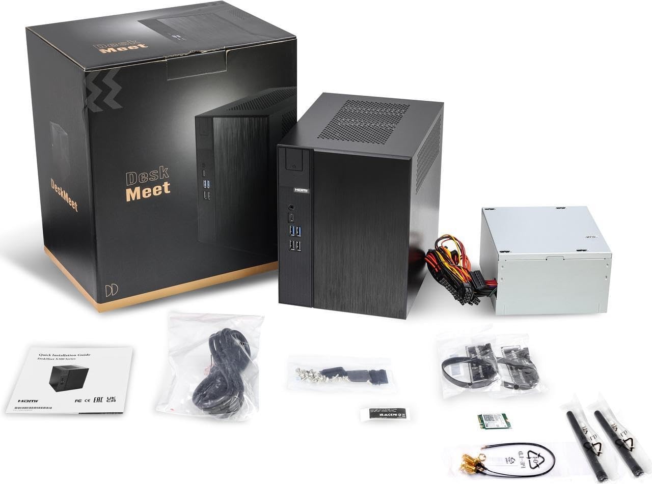 ASRock DeskMeet X300 Mini PC Barebone Kit – AMD AM4 Socket, Supports Ryzen 50...
