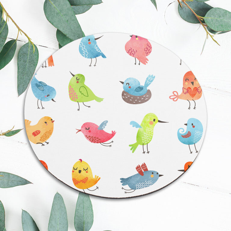 Cute Colorful Birds Hummingbird Mouse Pad Mat Office Desk Table Accessory Gift