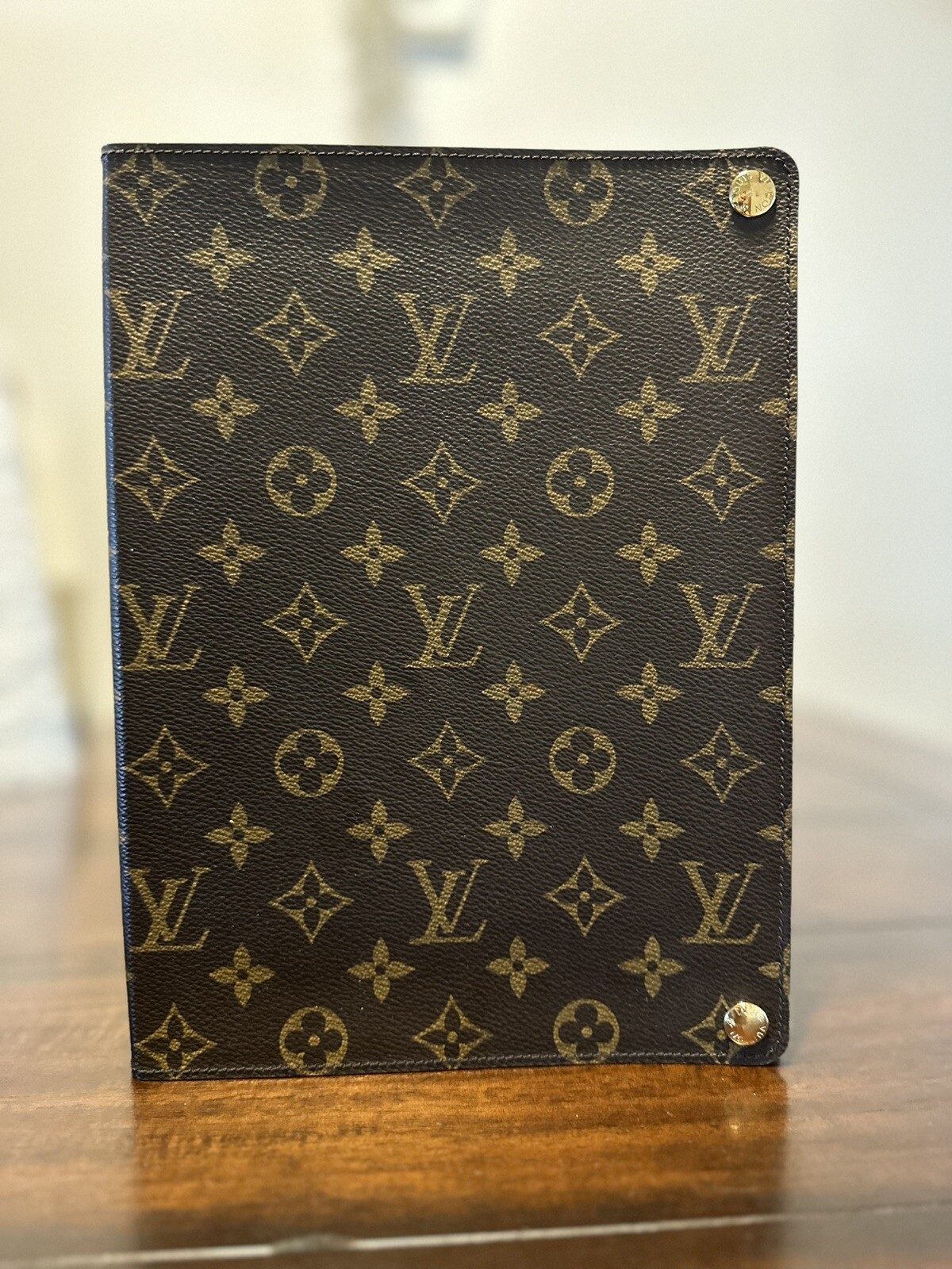 LOUIS VUITTON iPad Cover / Tablet Case Brown Monogram LV Canvas AUTHENTIC