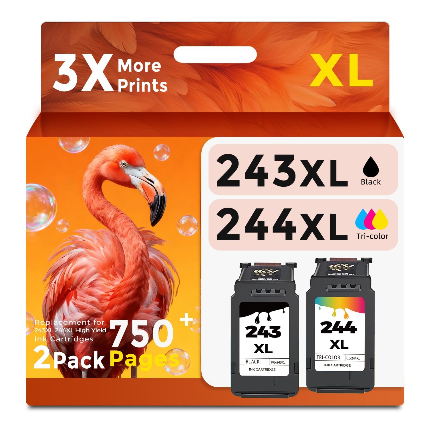 Ubinki 243XL 244XL Compatible Ink Cartridge Replacement for Canon 243 244 XL ...