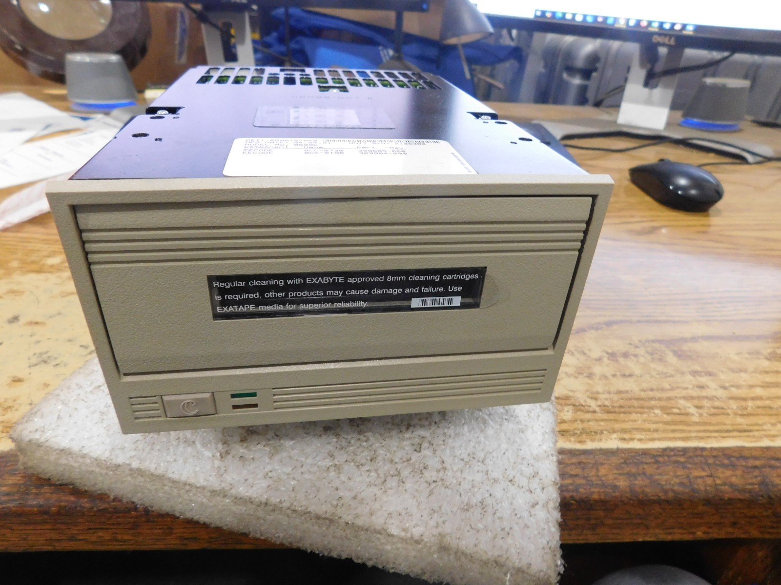 Exabyte Model: EXB-8500CS Tape Drive.
