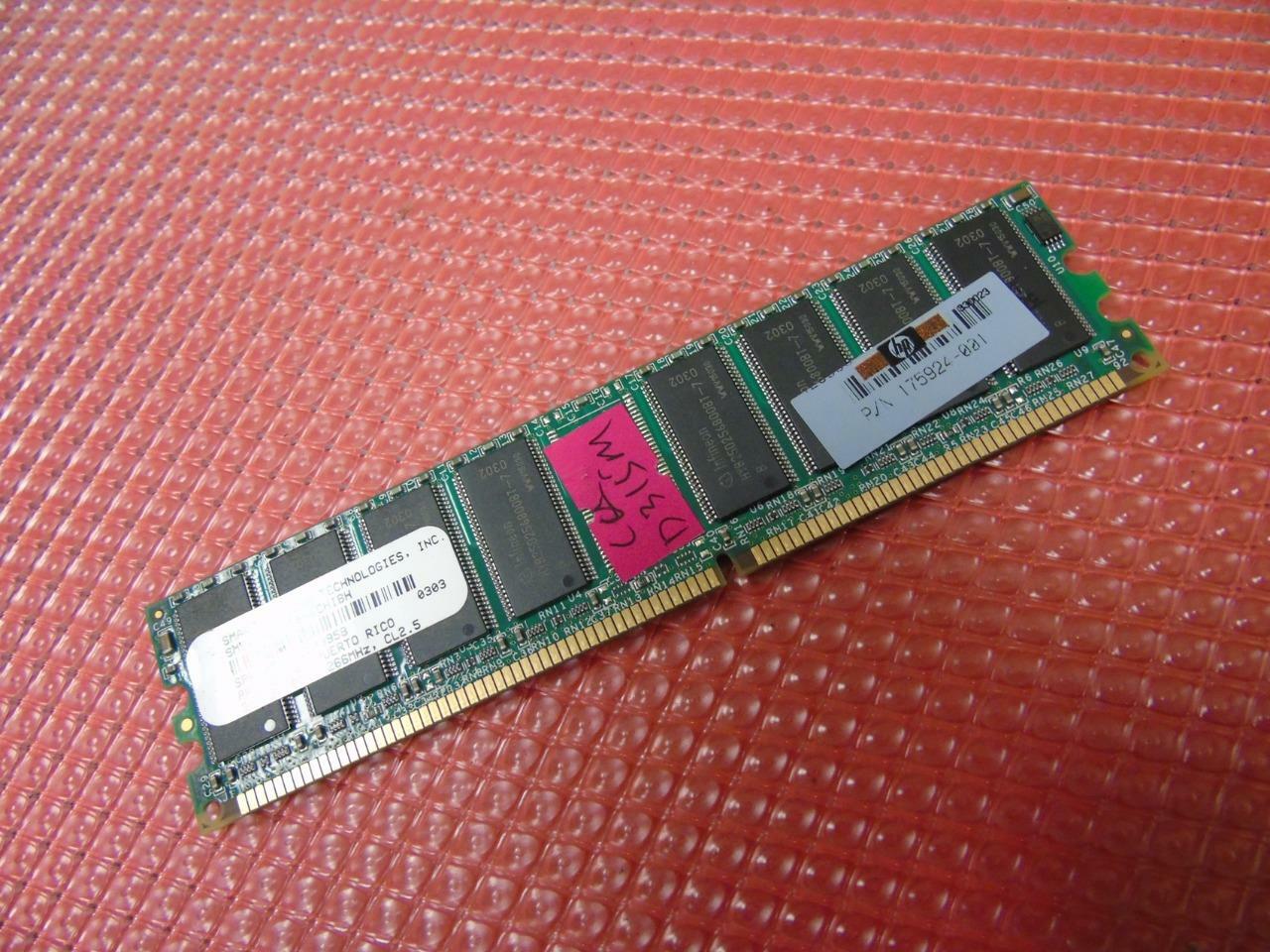 Compaq EVO D315M Desktop Memory SM5643285D8N6CHIBH 256MB, 266MHz, DDR, CL2.5