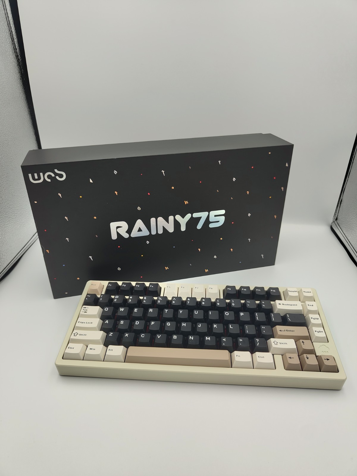 WOBKEY Rainy75 75% Aluminum Triple-Mode Connectivity Mechanical Keyboard White