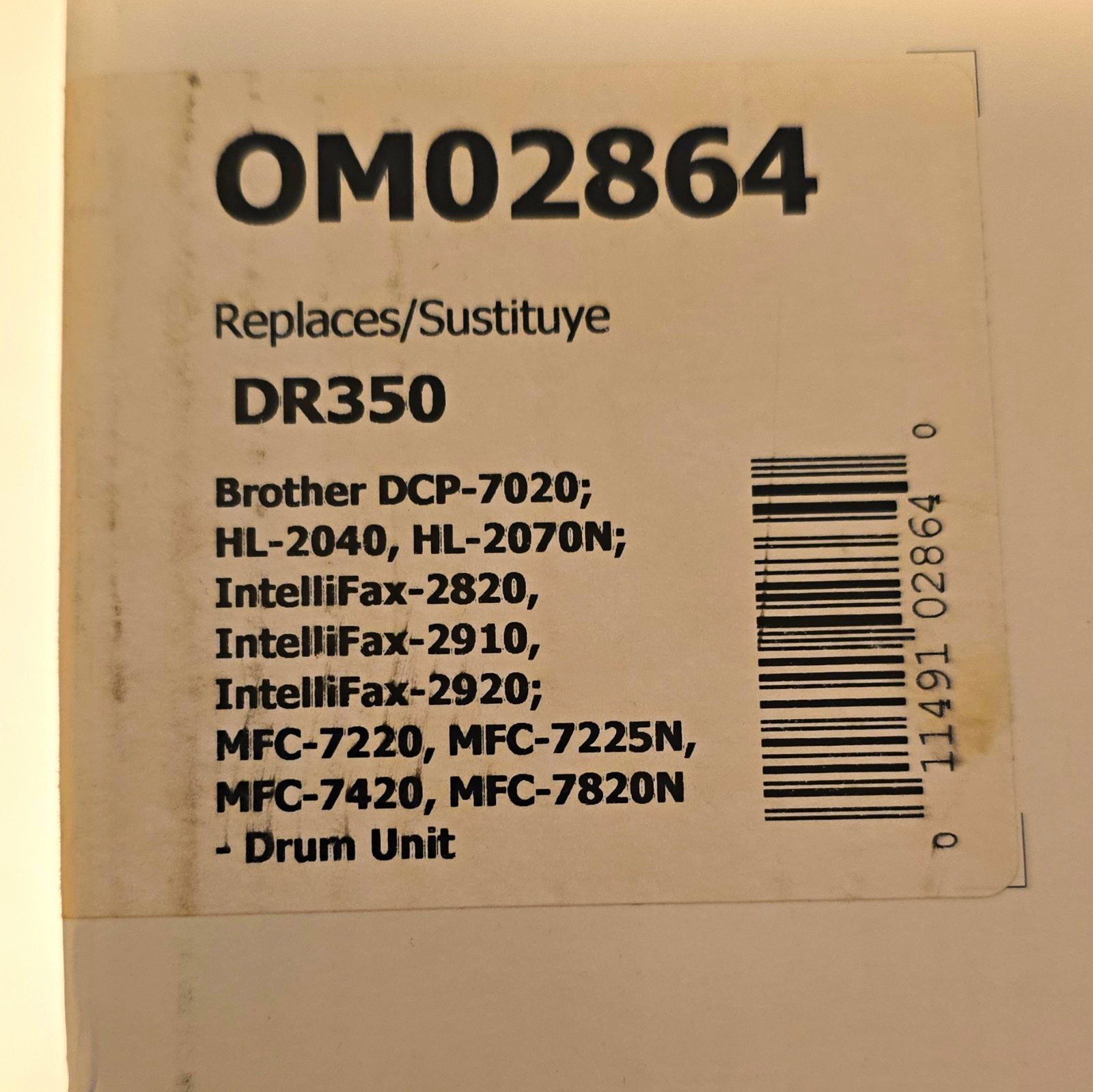 OfficeMax OM02864 Drum Unit for Brother DR350 DCP-7020 HL-2040 HL-2070N