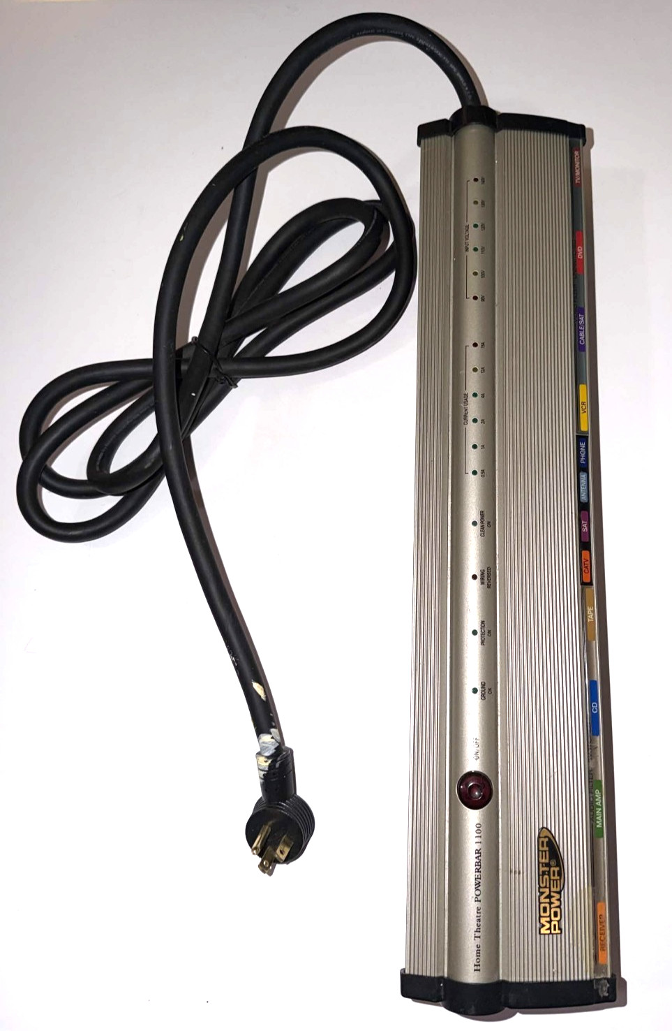 Monster Power MPB1100 Relocatable Power Tap Surge Suppressor Powerbar 1100