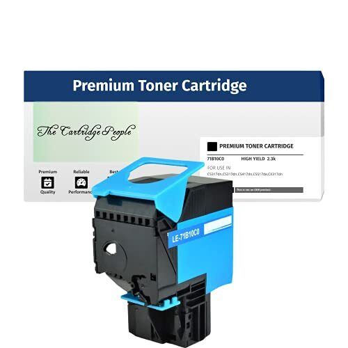Compatible 71B10C0, 71B0020 Cyan Toner Cartridge 2,300 Pages for Lexmark CS317dn
