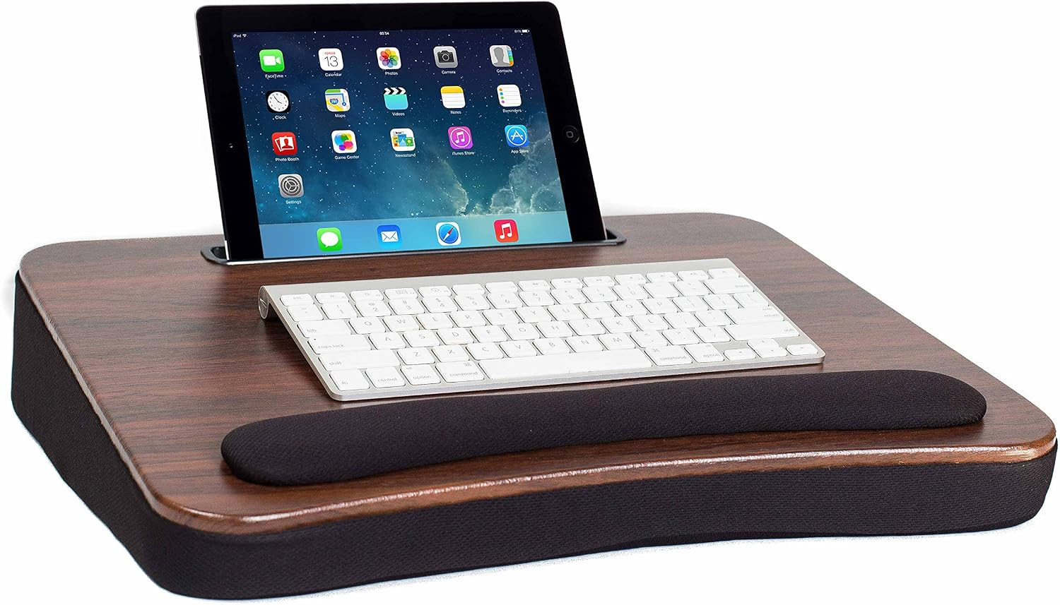 Multi Tasking Lap Desk with Memory Foam Cushion | Tablet Slot | Fits Laptops up