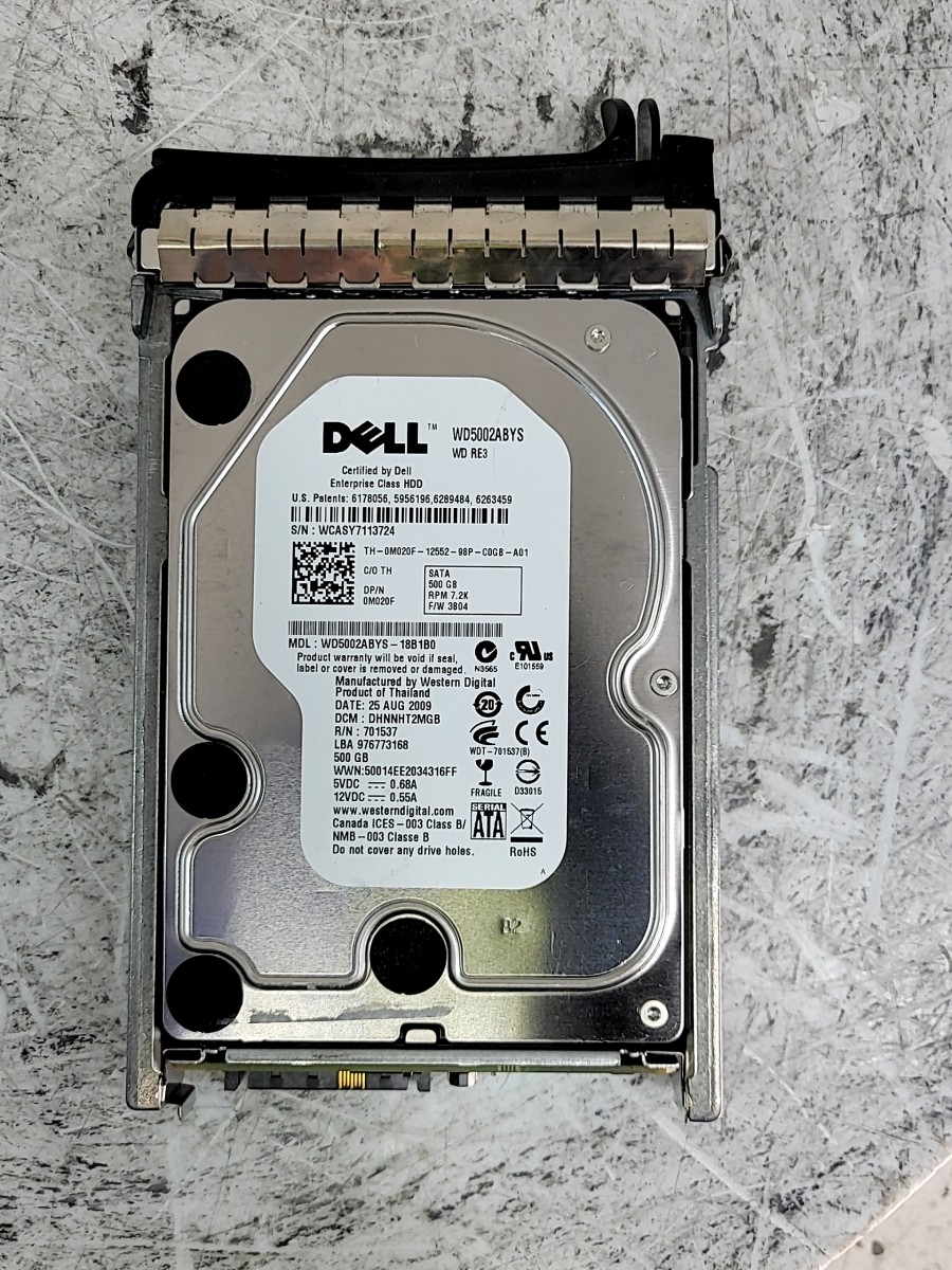 WESTERN DIGITAL 0M020F WD5002ABYS-18B1B0 Hard Drive 500GB 3.5" SATA