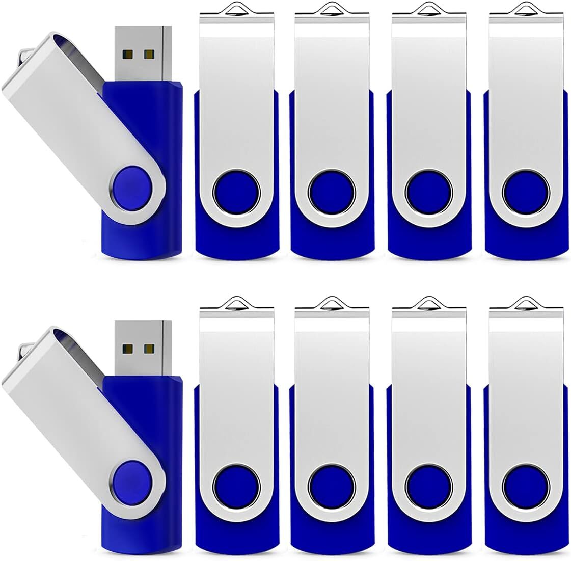 Kootion lOT USB 2.0 10PCS Metal Flash Drive 2GB 4GB 8GB 16GB 32GB 64G Multicolor