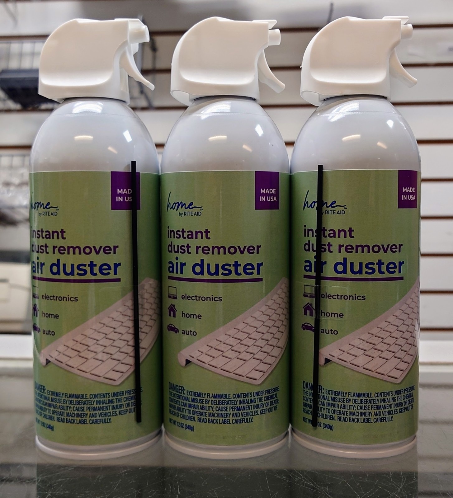 AIR DUSTER XL 12oz – Home by Rite AID Spray Cleaner Electronic 3 PAC