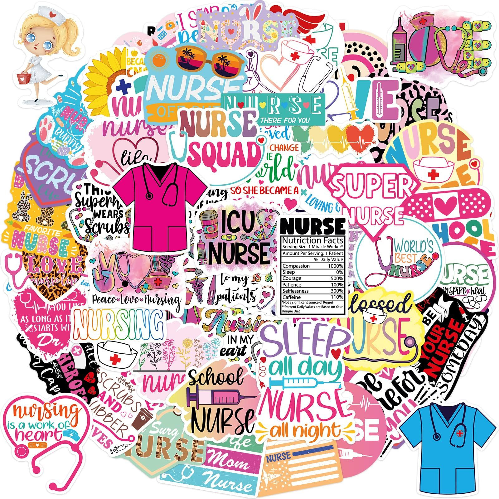 Ceiba Tree Nurse Stickers Nurses Week Appreciation Gifts Nursing School White 