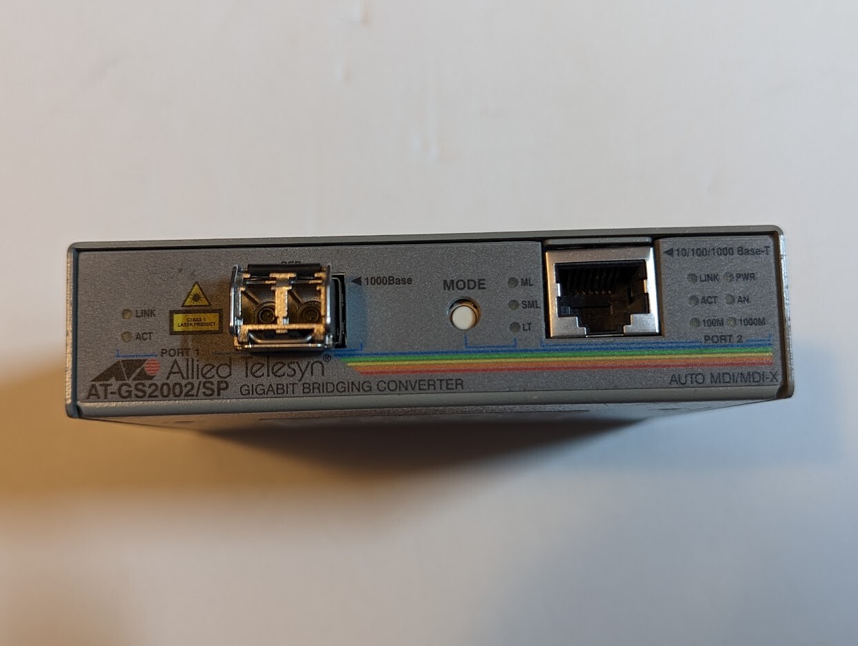 Allied Telesis Bridging/Media Converter, AT-GS2002/SP-10 Gigabit 500m LC