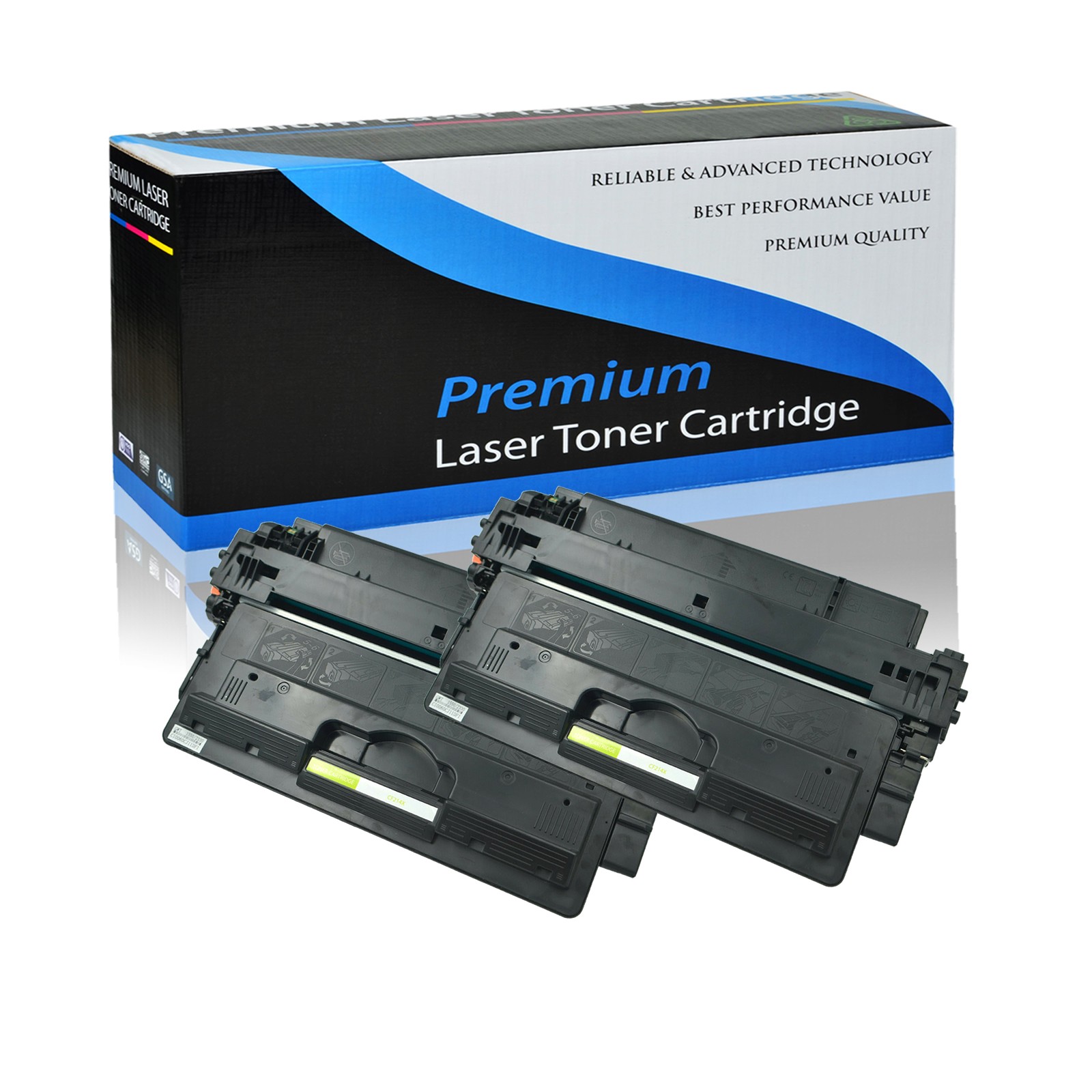 2PK CF214X Toner Cartridge For HP LaserJet Enterprise  700 M712dn M712xh Printer