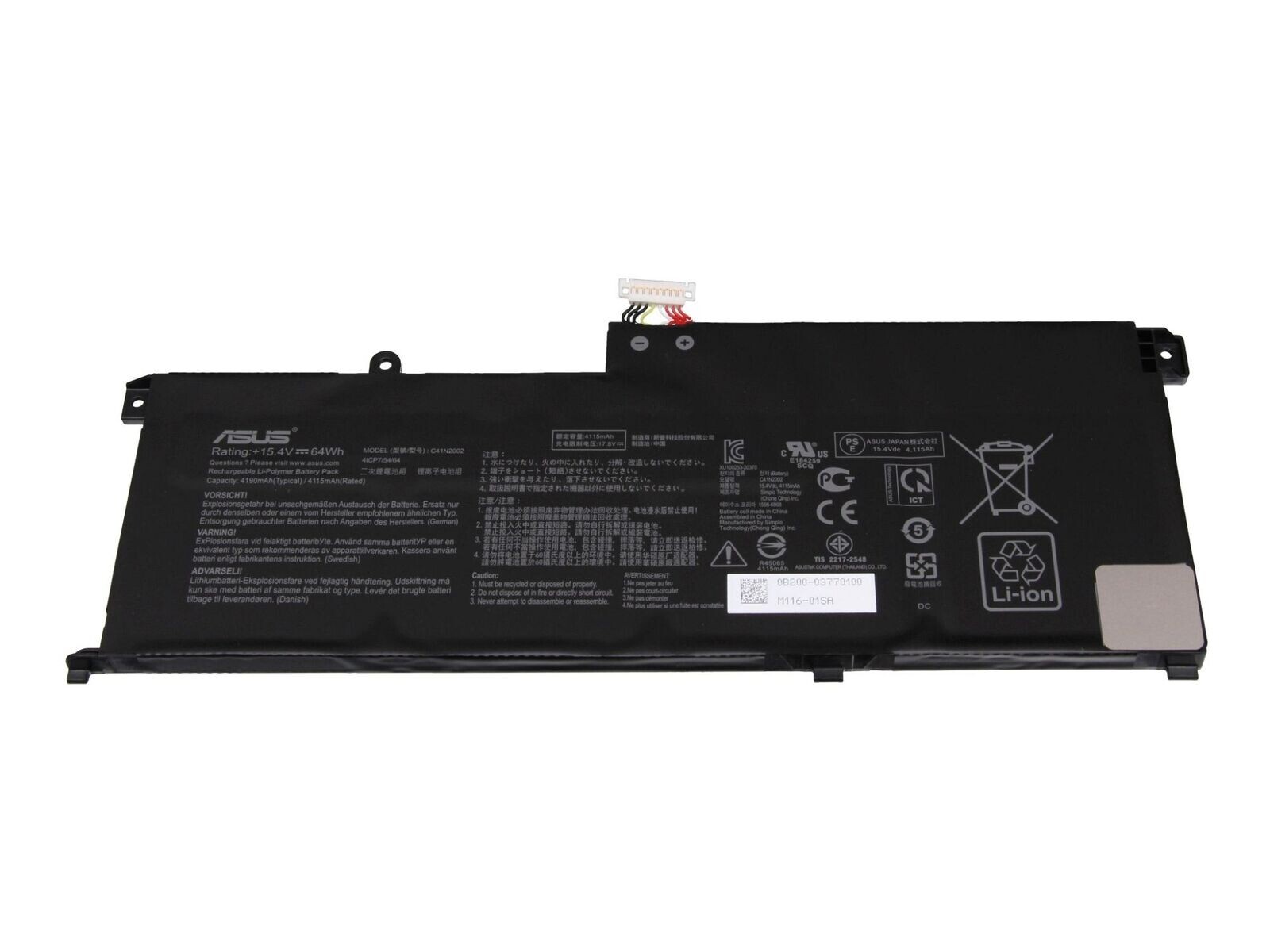 Genuine Original Asus C41N2002 0B200-03770100 New
