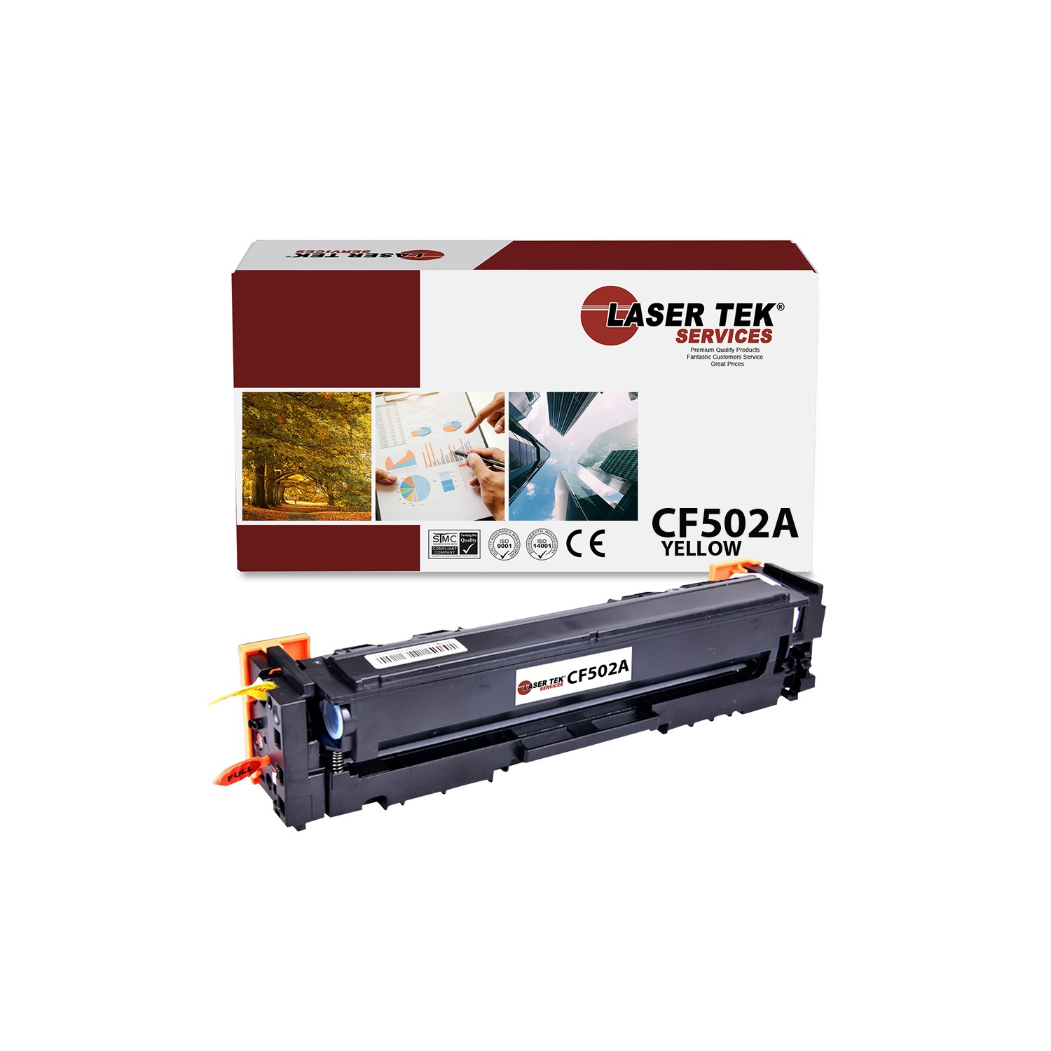 LTS 202A CF502A Yellow Compatible for HP LaserJet Pro MFP M280nw M254dw Toner