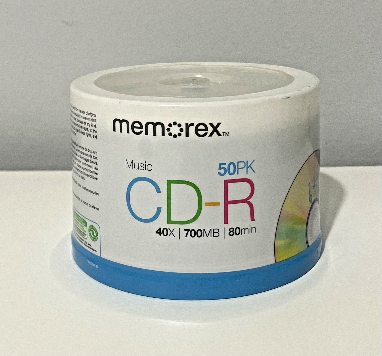 Memorex Music CD-R 50 Pack 40X 700MB 80 Min Blank Recordable Discs New Sealed