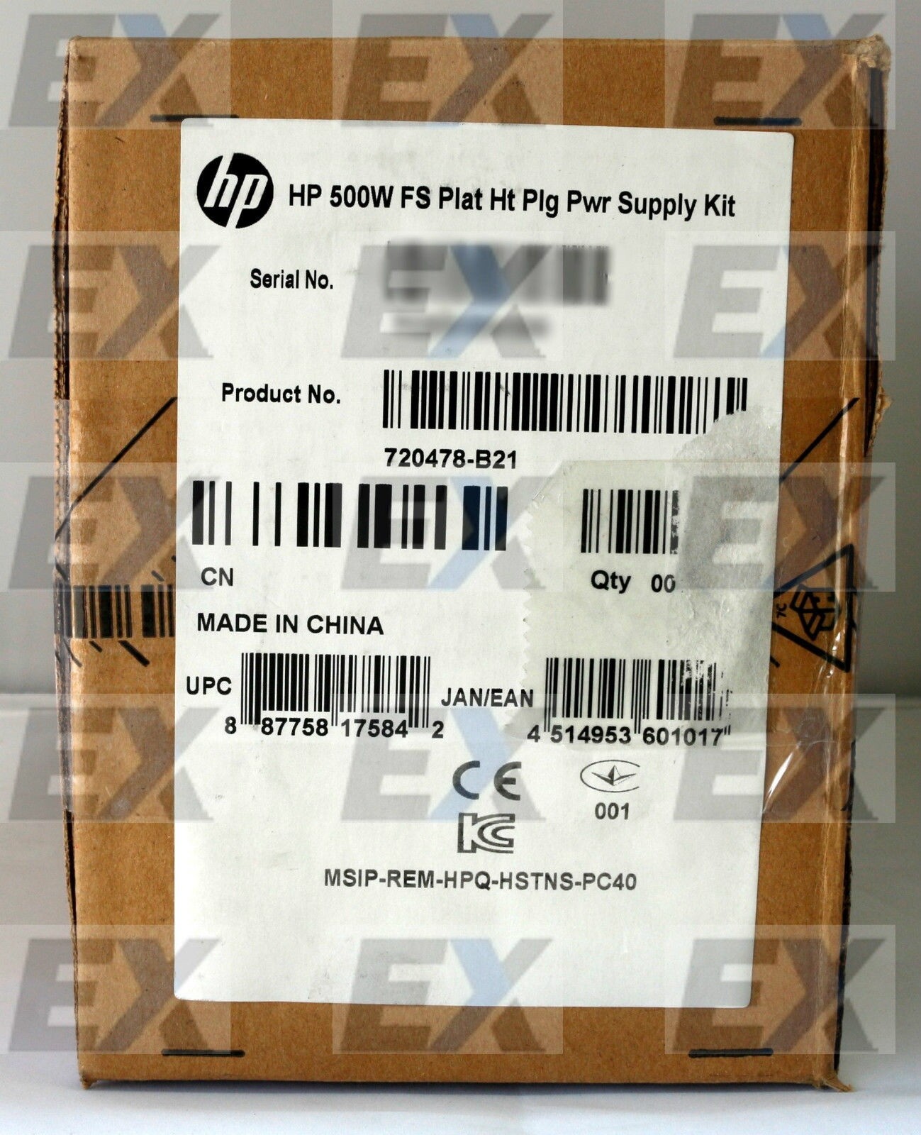 720478-B21 - HPE 500W Flex Slot Platinum Hot Plug Power Supply Kit 720478-B21