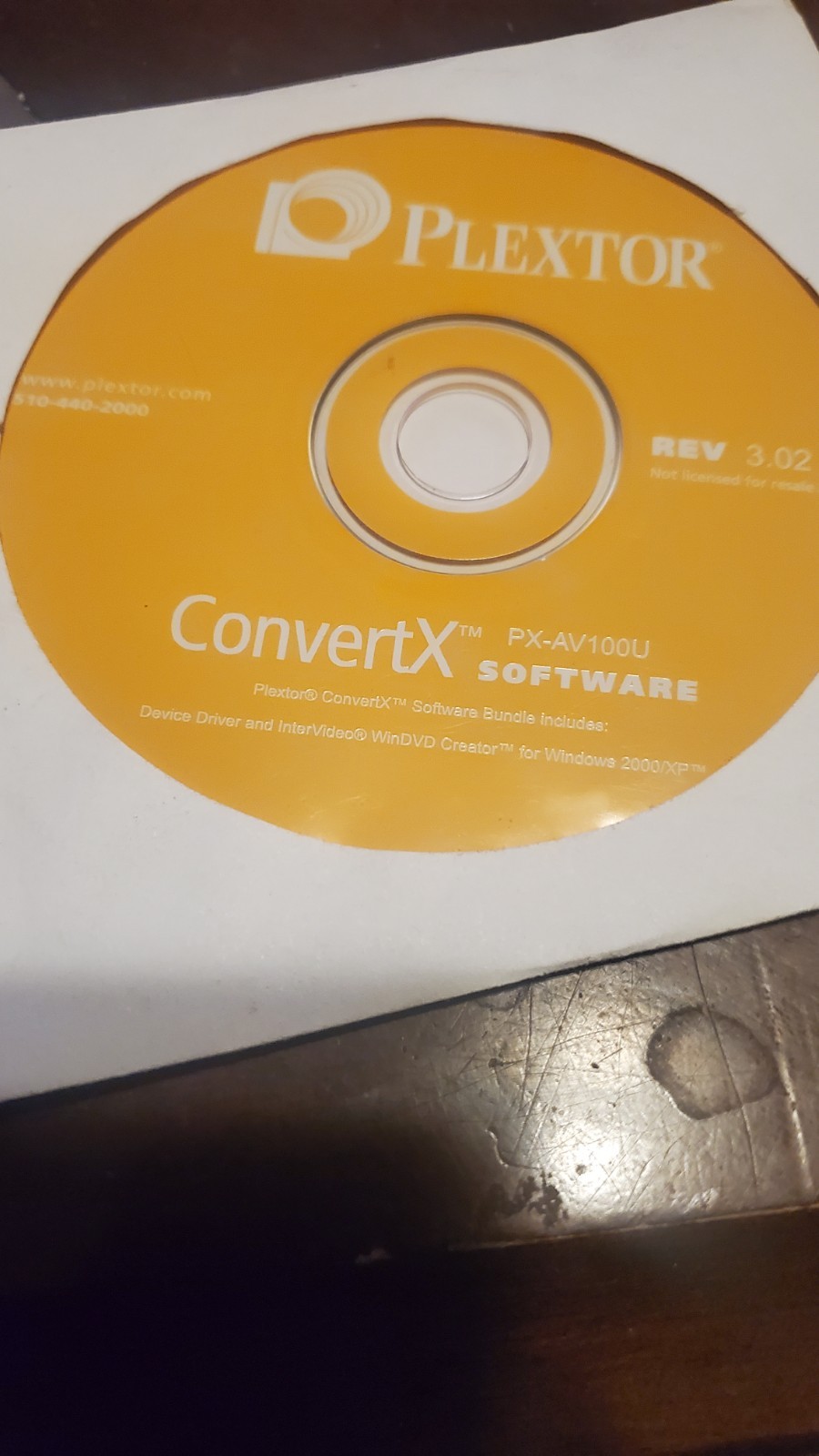 Plextor ConvertX PX-AV100U Driver Disc