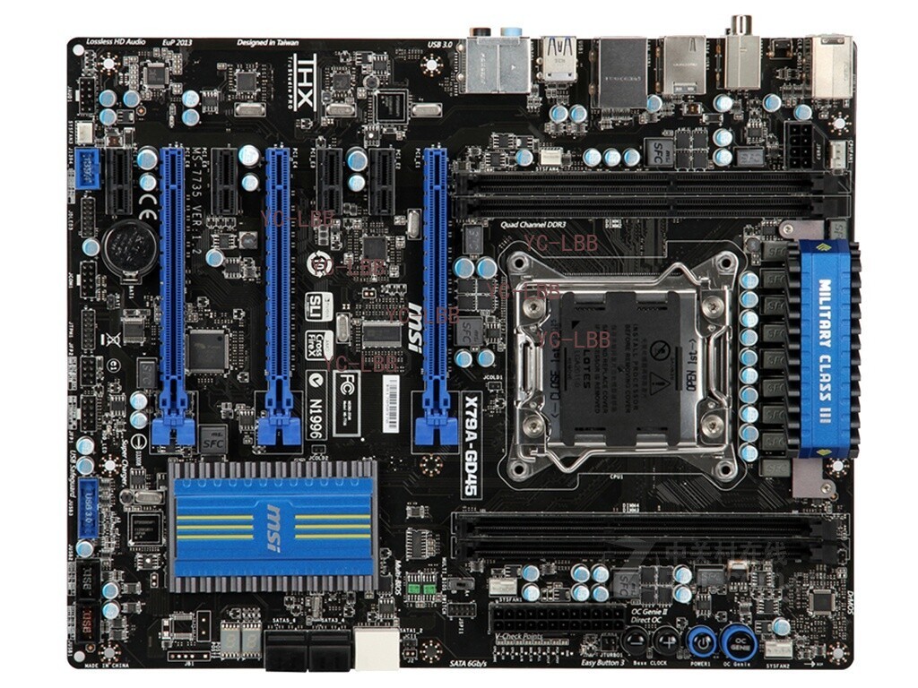 For MSI X79A-GD45 motherboard X79 LGA2011 4*DDR3 64G ATX Tested OK