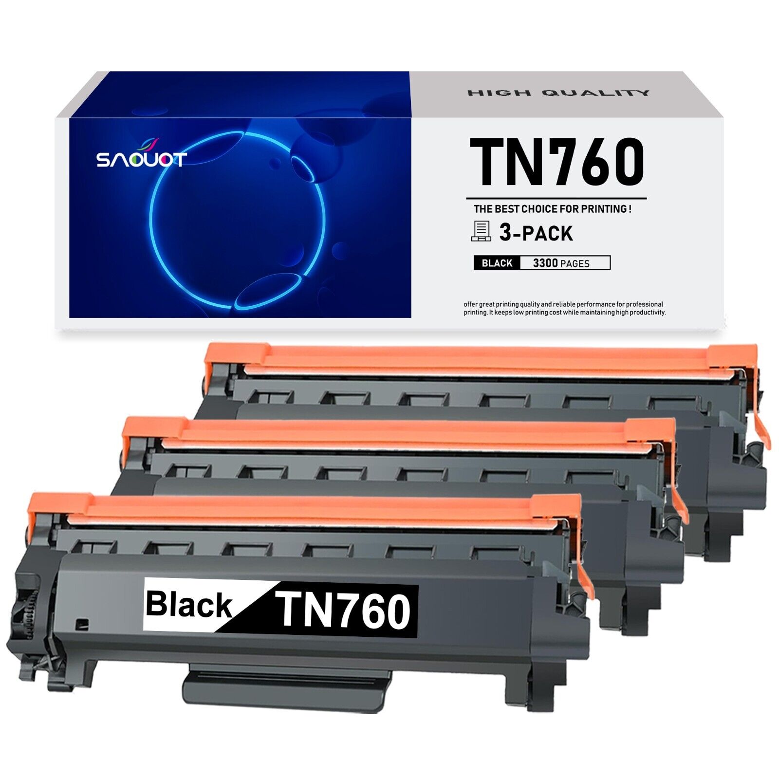 TN760 Toner Replacement for Brother TN-760 TN 760 HL-L2395DW L2350DW DCP-L2550DW