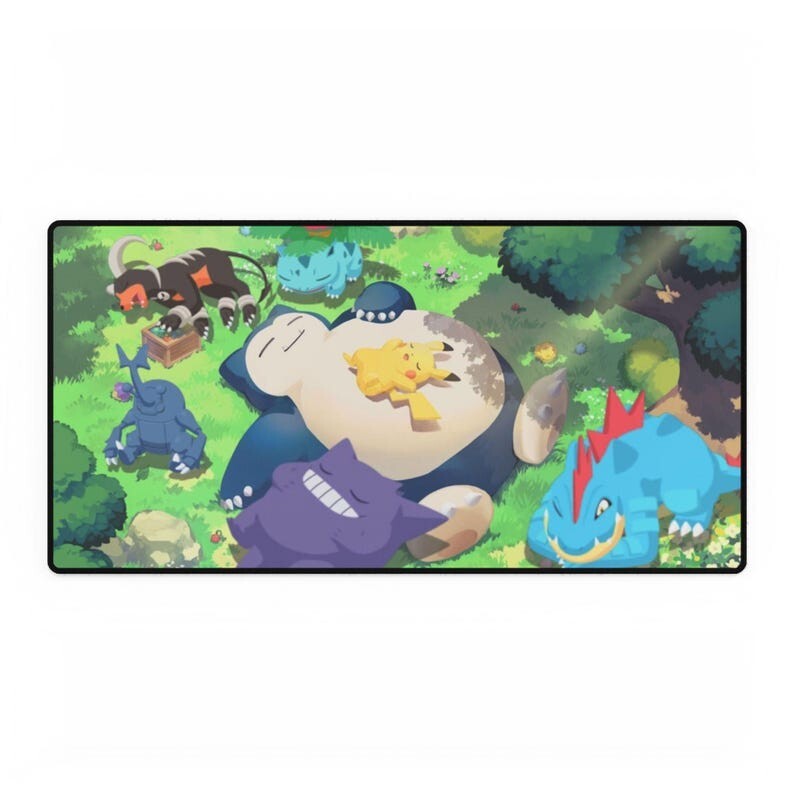 Pika and Pal Daytime Nap Pokemon Gaming Desk Mat Mouse Pad