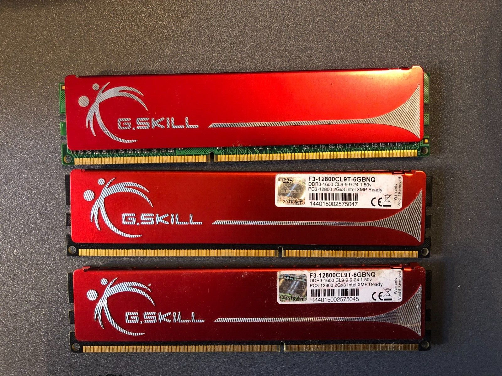 G.Skill 6GB (3X2GB) F3-12800CL9T-6GBNQ PC3-12800 intel XMP SDRAM Memory