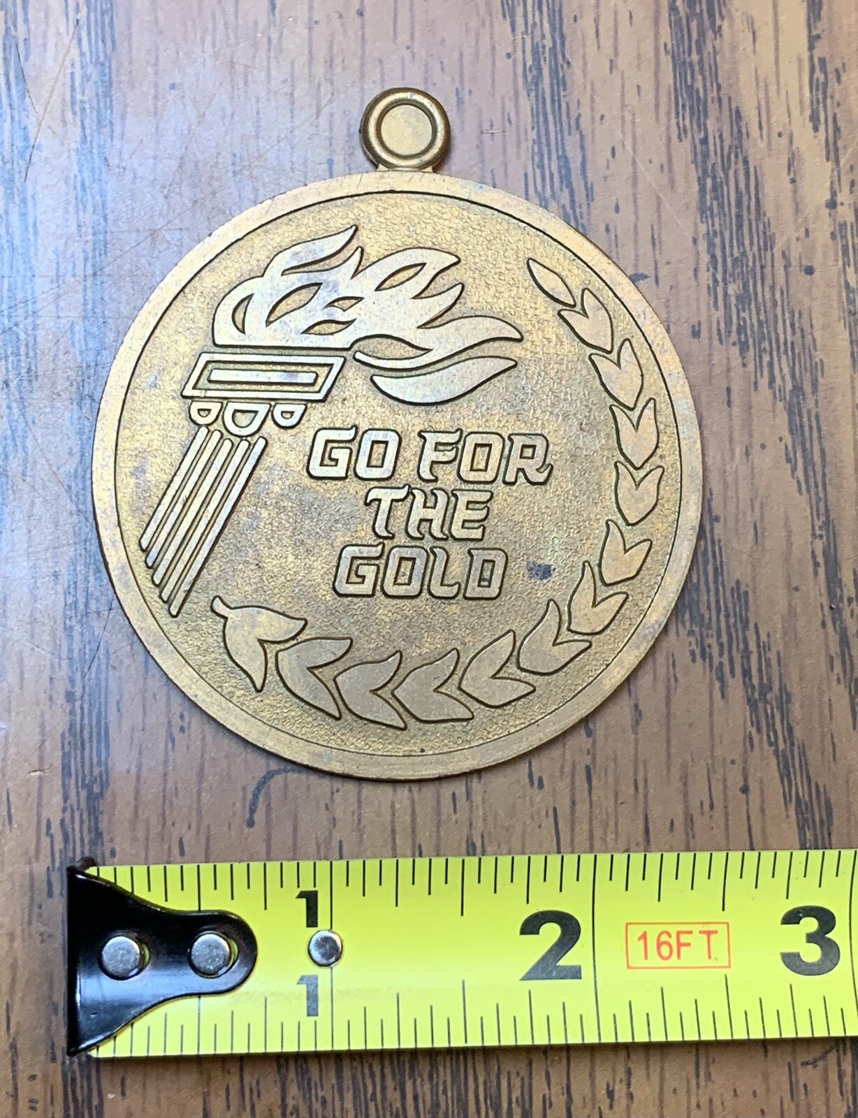 Commodore 64 Olympic Medal "GO FOR THE GOLD" Computer Game Award Medallion RARE