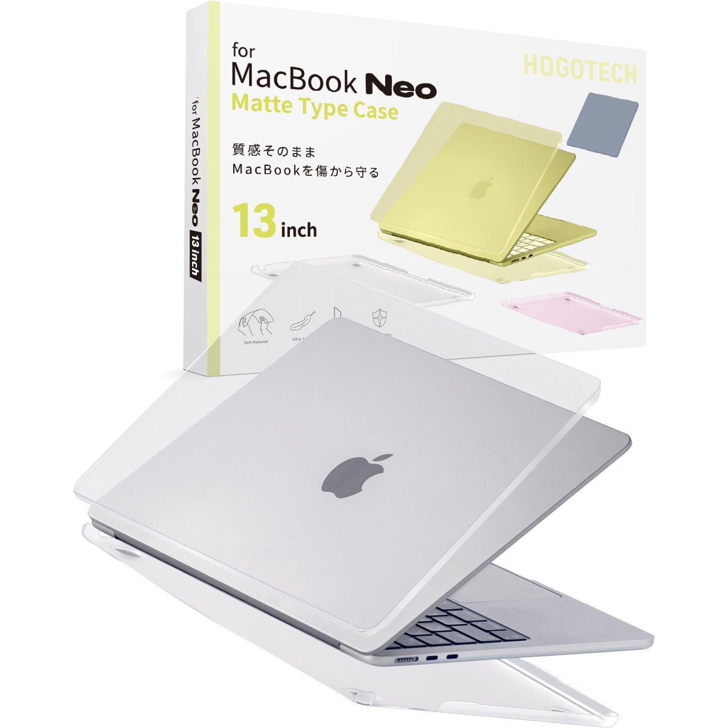 HOGOTECH Clear Matte Case for MacBook Neo 13-inch 2026 A3404 Japan Import