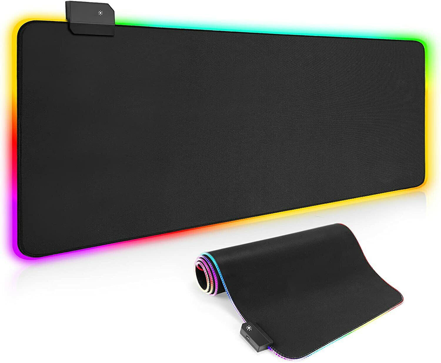 Fit RGB LED Extra Large Soft Gaming Mouse Pad Oversized Glowing 31.5×11.8 inches