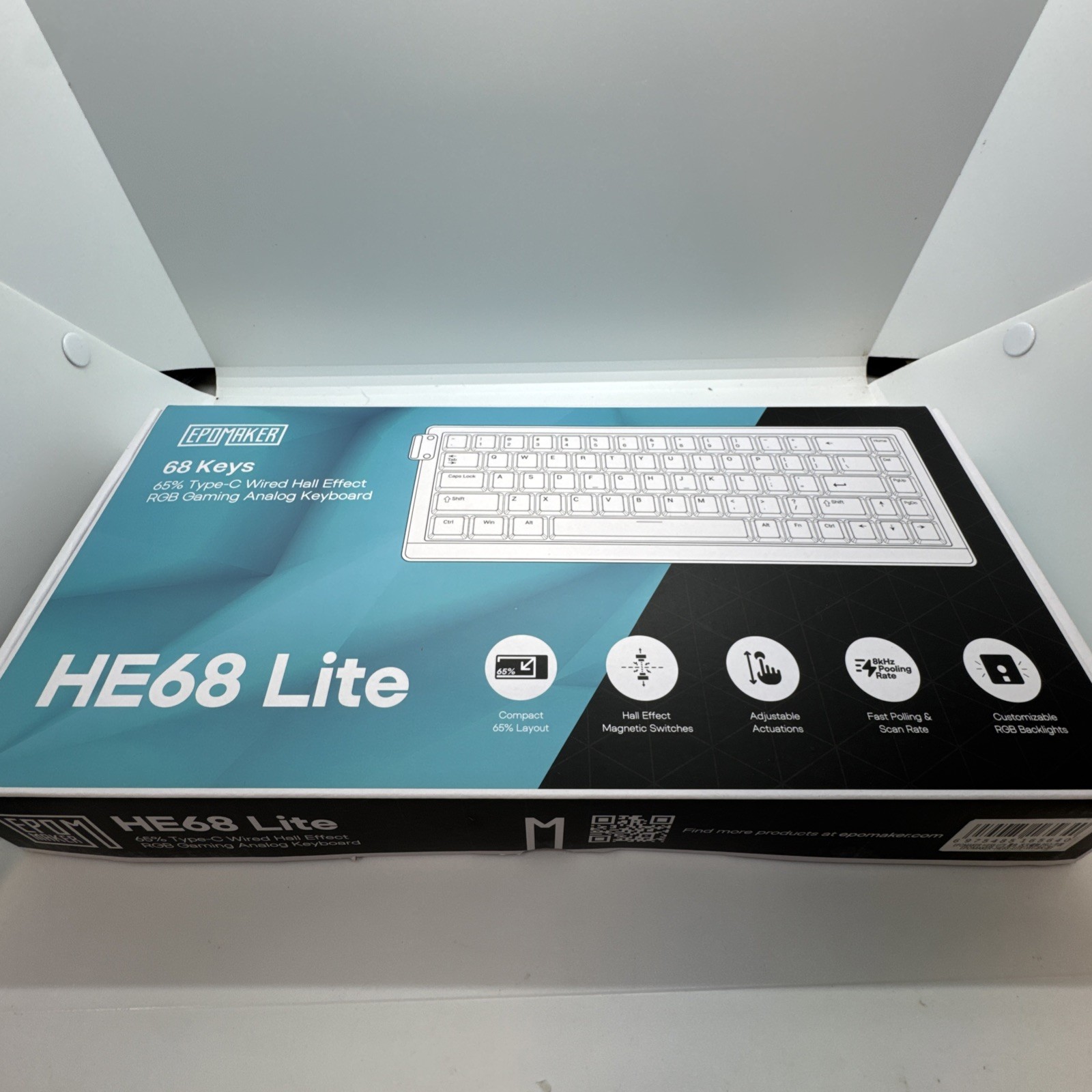 EPOMAKER HE68 Lite Keyboard With Travel case & Upgraded Keys