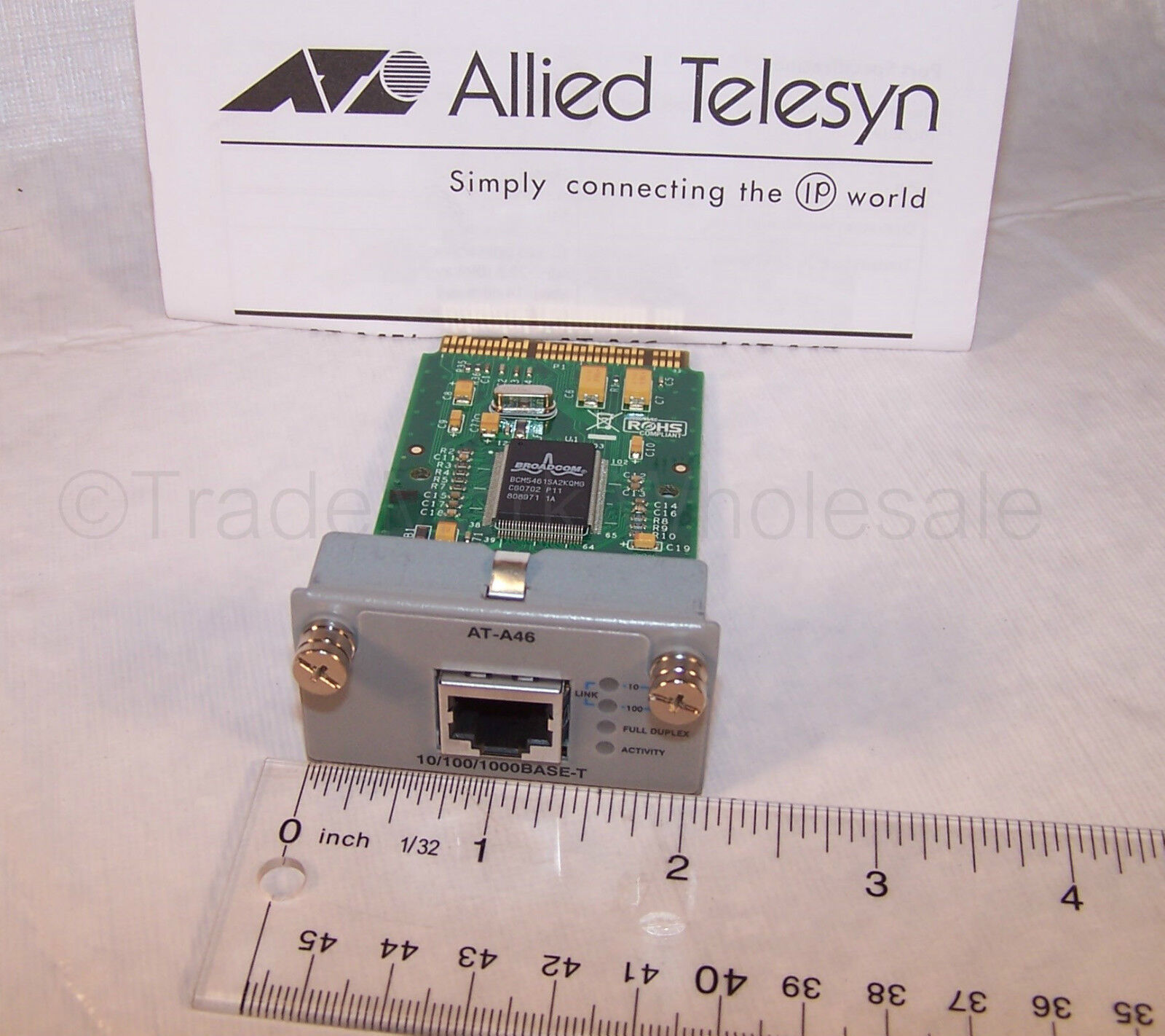 Allied Telesyn AT-A46 10/100/1000T Single Port Expansion Module RJ-45 Telesis IP