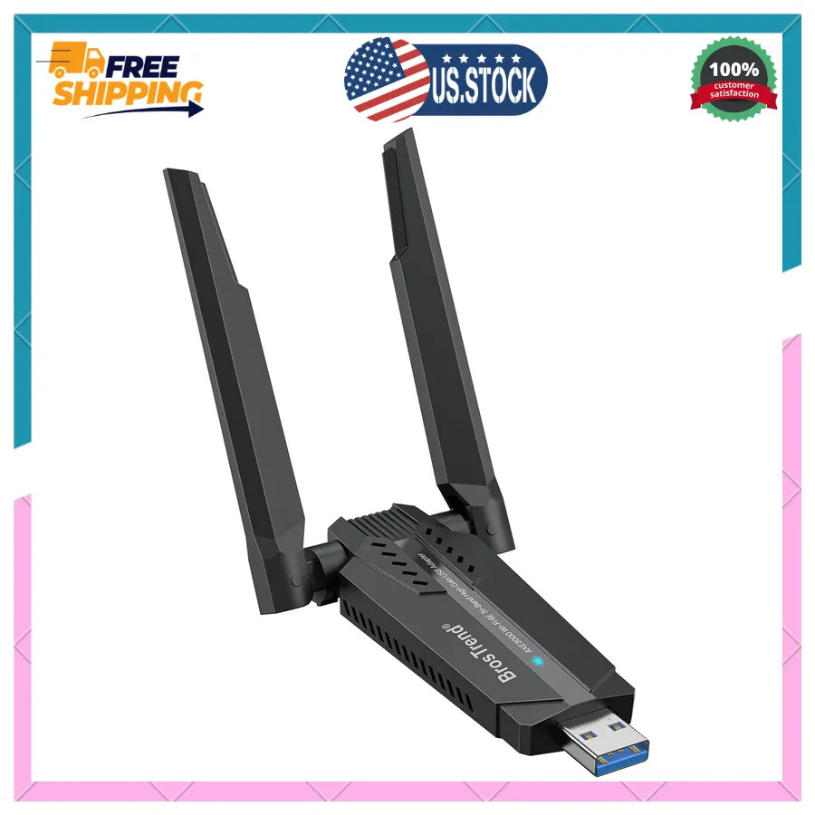 BrosTrend AXE3000 WiFi 6E USB Adapter for Linux Kernel 5.18+ Model AX9L
