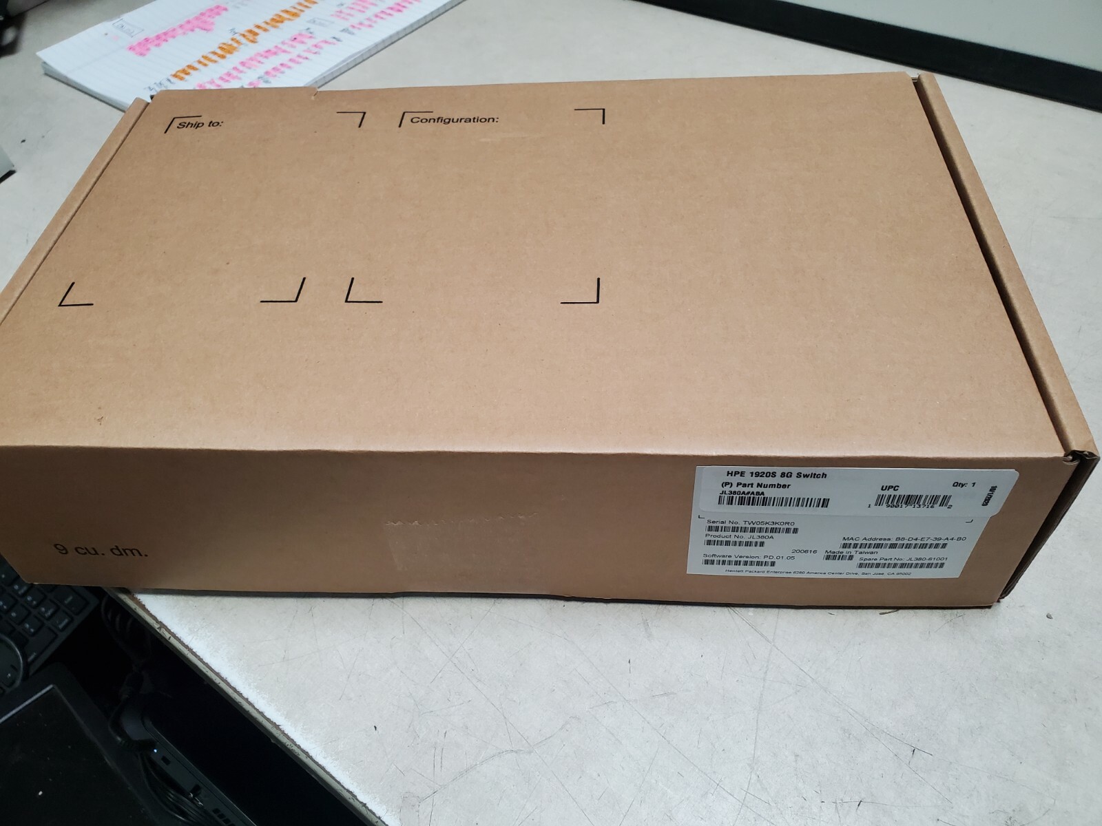 HP JL380A OfficeConnect 1920S 8G Switch Open Box 