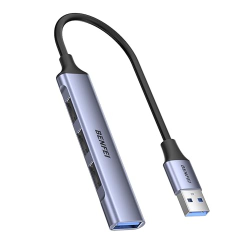 BENFEI 4-Port USB Hub: 1x 10Gbps USB 3.2 + 3x USB 2.0 - For Mouse Keyboard Flash