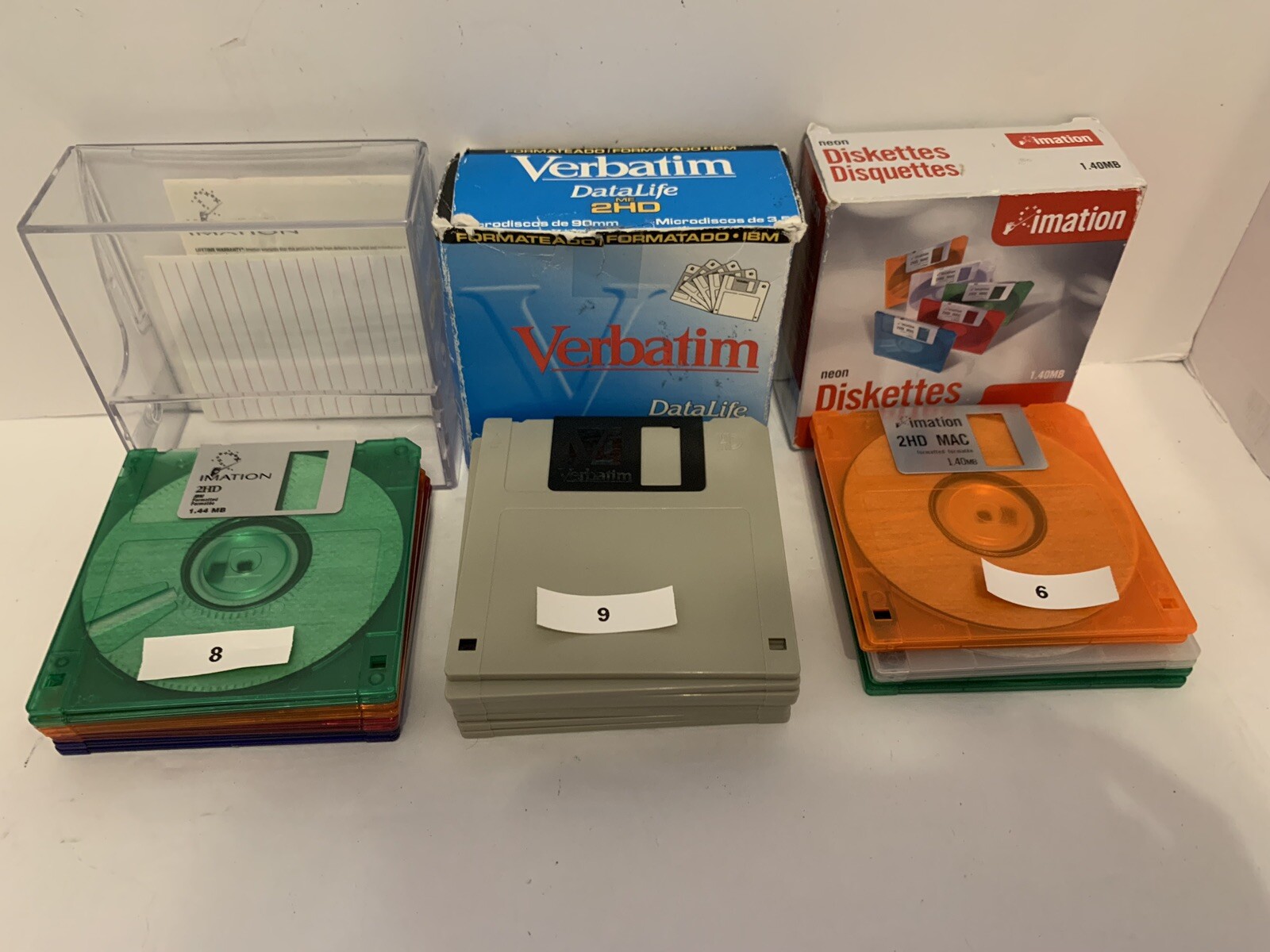 Lot of 23 MF2HD 3.5” Disk 1.44MB imation & Verbatim Formatted