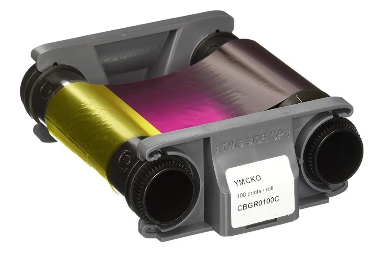 Evolis Badgy YMCKO Color Ribbon 100 Prints for 100 and 200 Printers-Box Damaged 