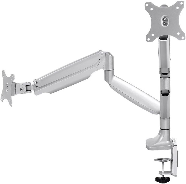 Monoprice Dual Arm Adjustable Gas Spring Desk Mount - For 15 to 34 Inch Monitors