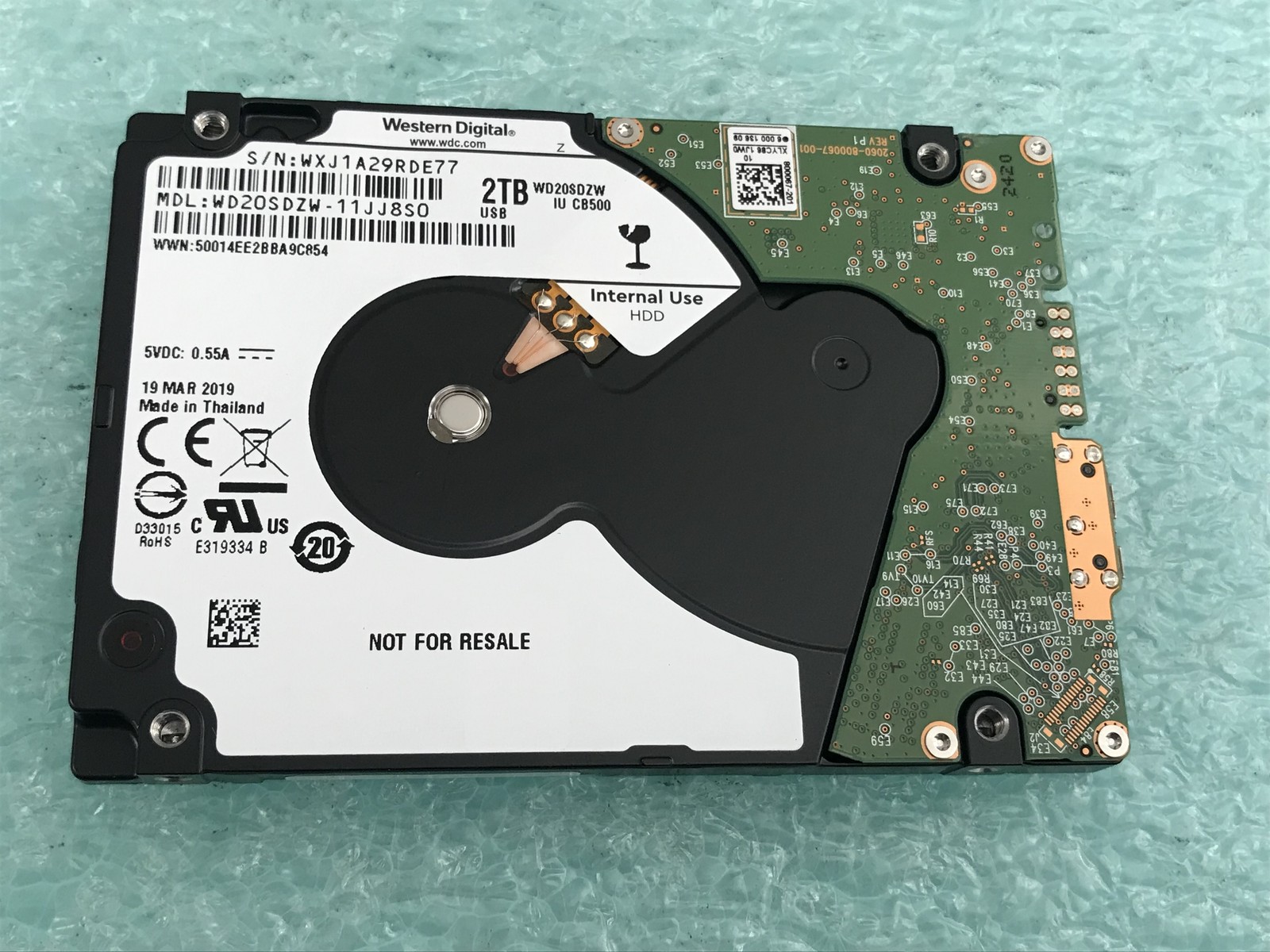 Western Digital WD20SDZW-11JJ8S0 2TB 2.5" USB 3.0 Hard Drive - HD1161A