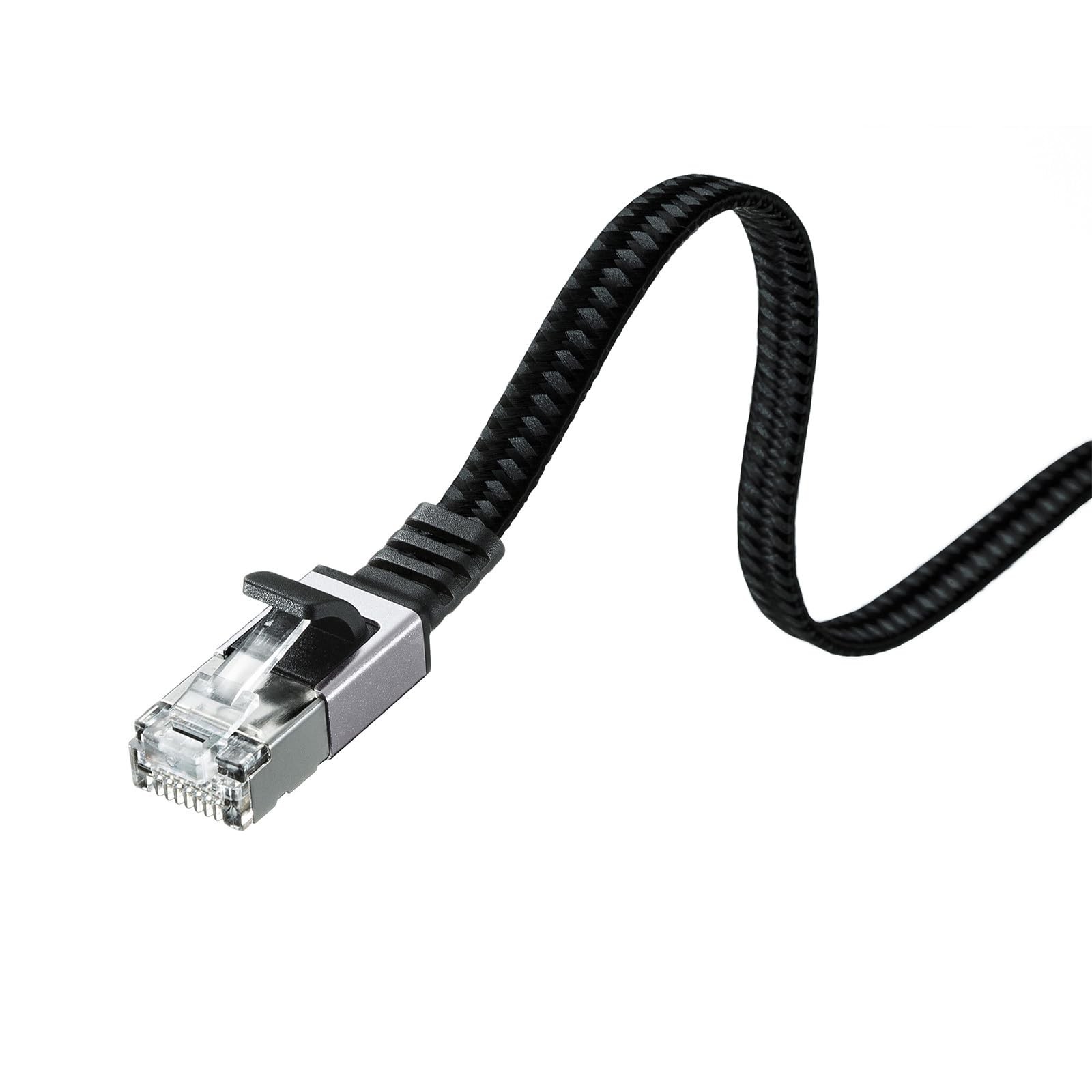 Sanwa Supply CAT6A Flat Mesh LAN Cable 5m KB-AZFL6AME-05BK