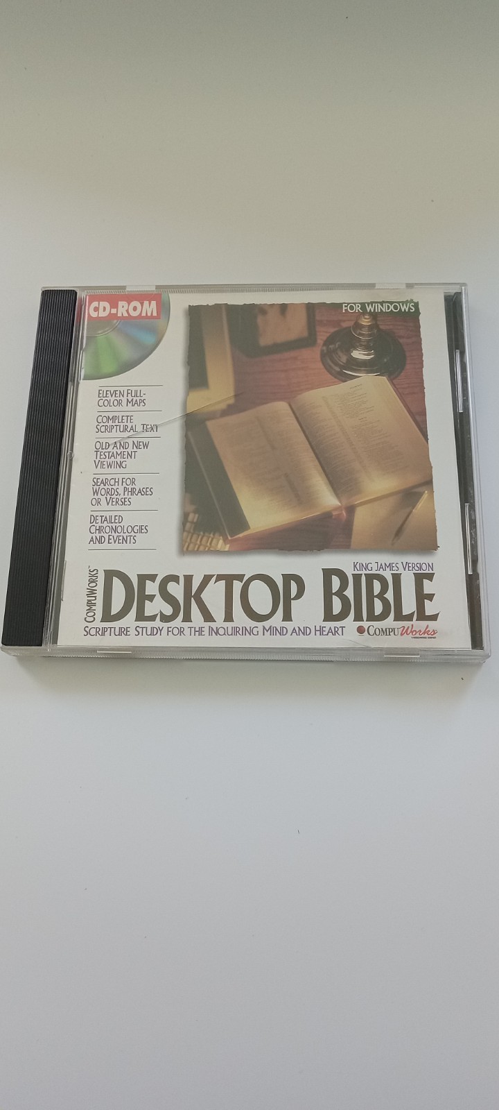 Compuworks Desktop Bible King James Version CD ROM-Brand Sealed Cracked Case