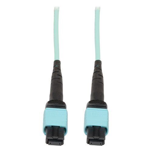 Tripp Lite 5M MTP / MPO Patch Cable 12 Fiber 40GbE Aqua OM3 Plenum 16ft 16\' 5