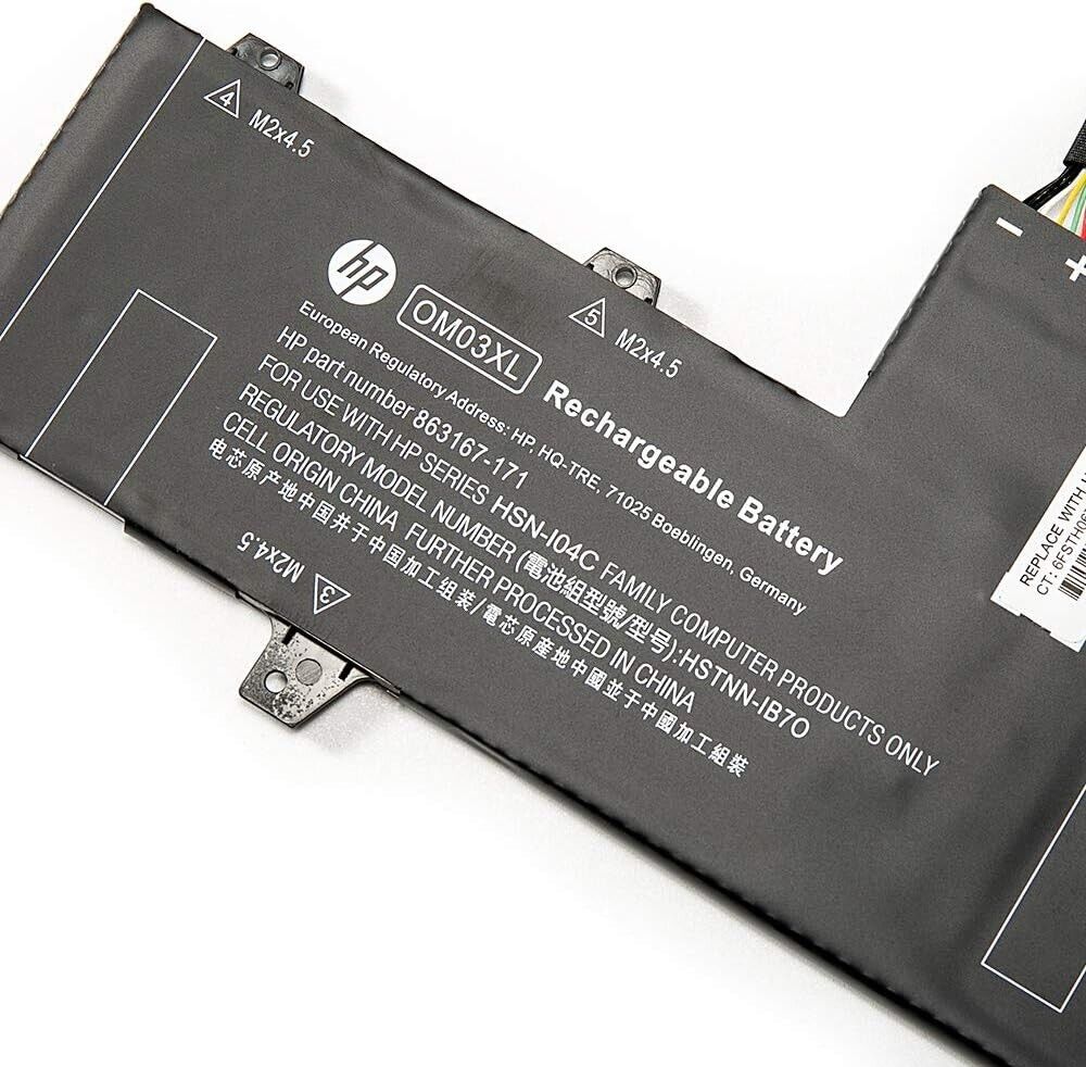 Genuine OM03XL Laptop Battery for HP EliteBook X360 1030 G2 Y8Q67EA 863280-855