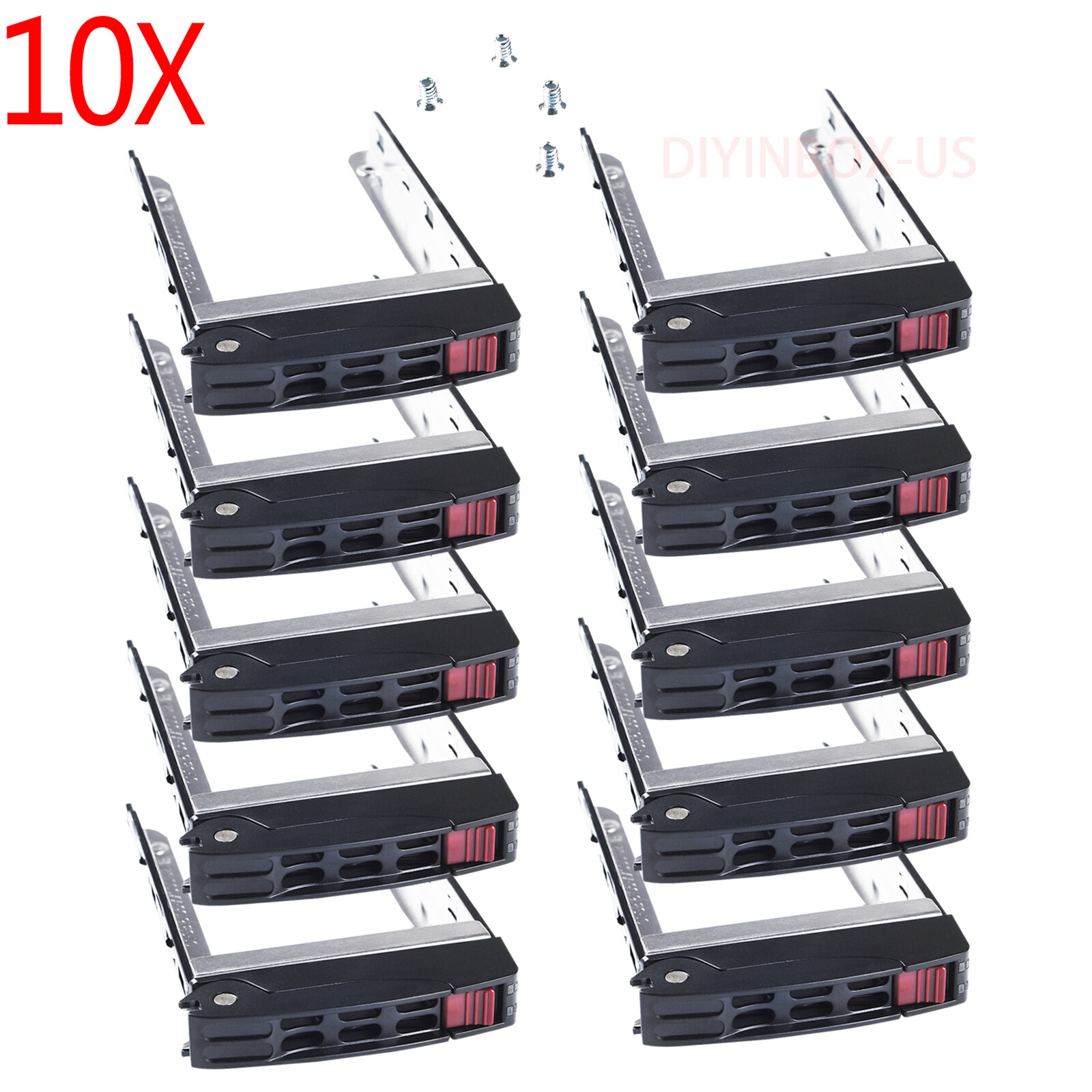 10-Pack SuperMicro SB16105 2.5" SAS/SATA Server Hard Drive Caddy/Trays W/ Screws