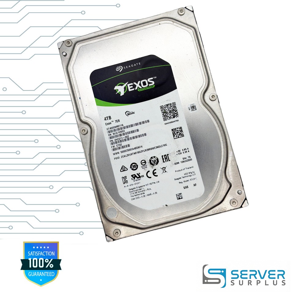 Seagate Exos 7E8 4TB SAS 3.5 in Enterprise HDD | ST4000NM011A