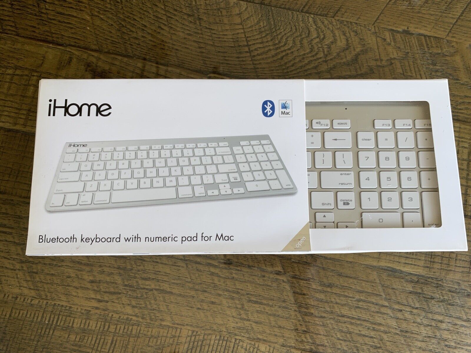 Ihome BLUETOOTH keyboard with numeric pad for mac